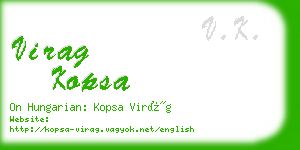 virag kopsa business card
